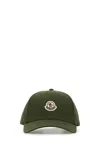Moncler Cappello Da Baseball In Cotone Verde Oliva Uomo In Green
