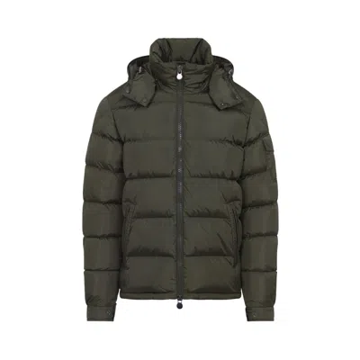 Moncler Olive Green Maya Jacket In Black