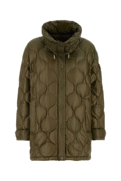 Moncler Olive Green Nylon Lombi Down Jacket