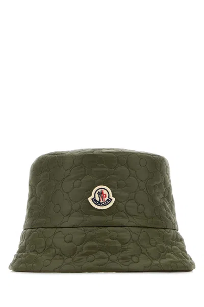 Moncler Olive Green Nylon Reversible Bucket Hat