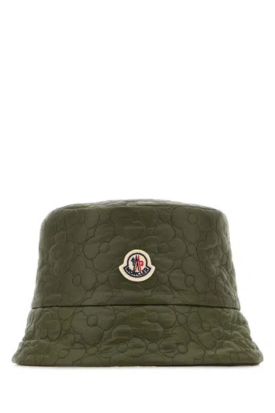 Moncler Olive Green Nylon Reversible Bucket Hat