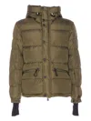 Moncler Grenoble Short Down Jacket With Hood In Green