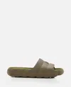 Moncler Military Green Rubber Lilo Slippers In Olive