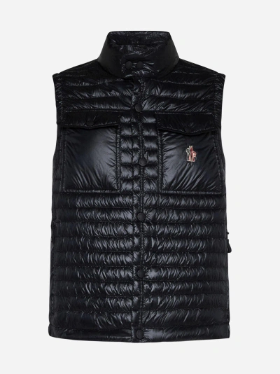 Moncler Ollon Quilted Nylon Down Vest In Black