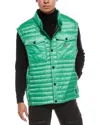 Moncler Ollon Recycled Micro Ripstop Down Vest In Green