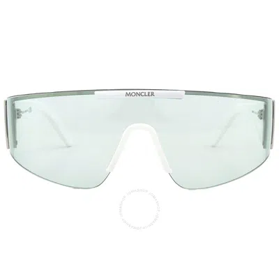 Moncler Ombrate Shield Sunglasses In Aqua / White