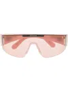 Moncler Ombrate Mask Sunglasses In Pink