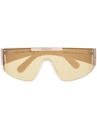 Moncler Ombrate Sunglasses Mask In Weiss