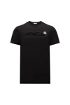 Moncler Open-necked Black Shirt In Black