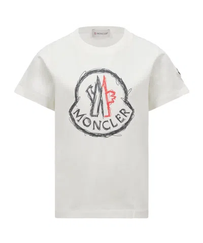 Moncler Open-necked Black Shirt In White