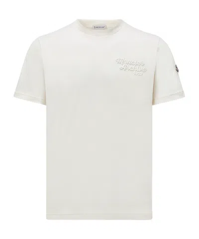 Moncler Open-necked Black Shirt In White