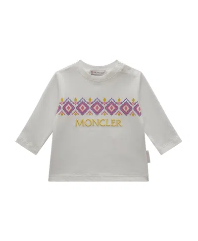 Moncler Open-necked Black Shirt In White