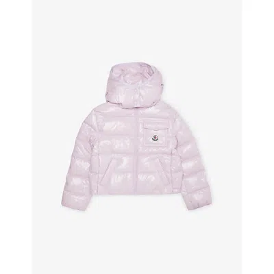 Moncler Kids' Open Pink Andro Nylon Jacket 4-14