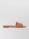 MONCLER OPEN TOE LEATHER STRAPPY SLIPPERS