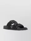 Moncler Mon Summer Leather Sandals With Nylon Details