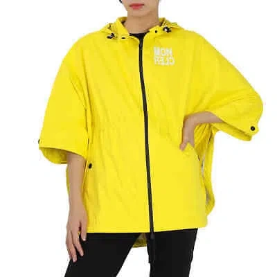 Pre-owned Moncler Open Yellow Grenoble Day Namic Vorassay Cape, Brand Size 0 (x-small)
