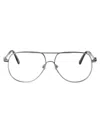 Moncler Bronzo Scuro Lucido Metal Glasses In 014 Ruthenium
