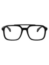 Moncler Matte Blue Injectate Glasses In Black