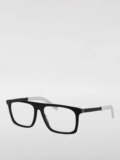 Moncler Nero Lucido Acetate Glasses In Black
