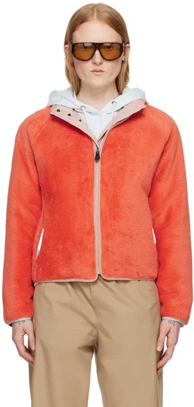 Moncler Orange Maglia Down Jacket In P35 Orange