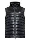 Moncler Black Orant Hooded Down Vest In Black