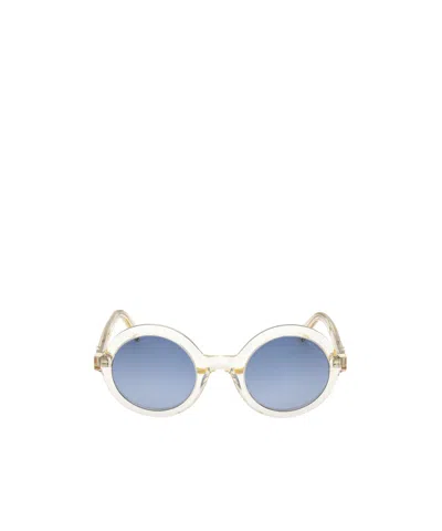 Moncler Orbit Round-frame Sunglasses In Blue