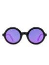 Moncler Orbit Ml0261 Sunglasses Woman Sunglasses Black Size 50 Acetate In Black