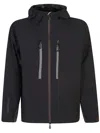 Moncler Veste À Capuche Imperméable Orden In Black