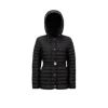 Moncler Oredon Hooded Mid-length Down Jacket Black In Black