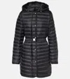 Moncler Quilted Longline Oredonne Parka In Black