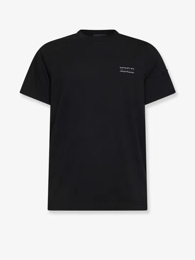 Moncler Cotton Jersey T Shirt Regular Fit Crewneck In Black