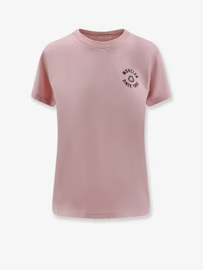 Moncler Organic Cotton T-shirt In Pink