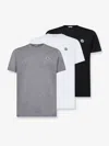 Moncler Organic Cotton T-shirt Tripack In Multi