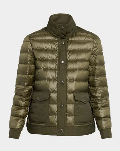 Moncler Origan Down Puffer Jacket In Blue