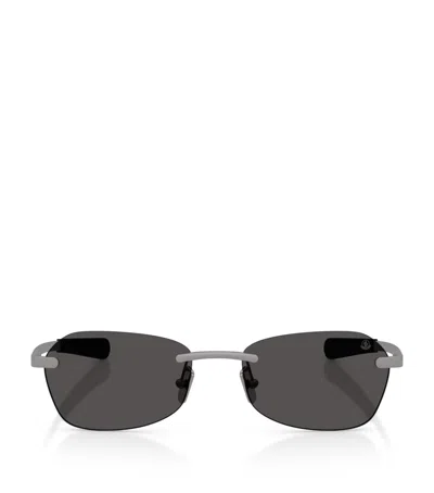 Moncler Orris Irregular Rectangle Sunglasses In Grey