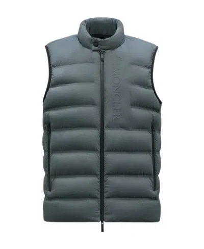 Moncler Oserot Padded Gilet In Green
