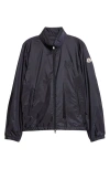 Moncler Ouge Water Repellent Nylon Jacket In Blue