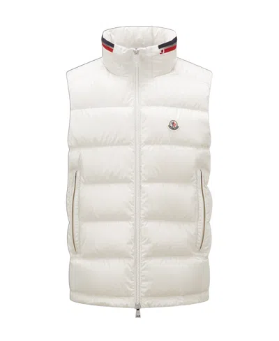 Moncler Ouse Logo-patch Padded Gilet In White