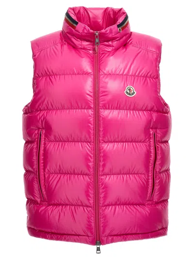 Moncler Ouse Vest In Fuchsia