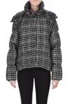 Moncler Outarde Wool Blend Down Jacket In Black