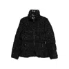 Moncler Textured Urbel Down Jacket With High Collar In Black
