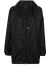 Moncler Mesh-panels Hooded Jacket In Black
