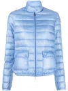 Moncler Zip-up Padded Jacket In Blue