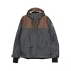 Moncler Denim Ski Jacket With Hood And Pockets In Gray