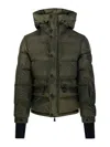 Moncler Grenoble Short Down Jacket With Hood In Green