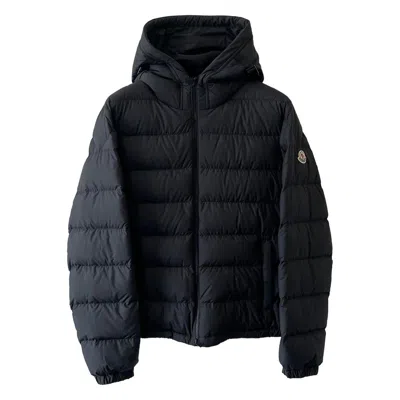 Moncler Black Logo Hooded Quilted Jacket