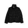 Moncler Zip-fastening Tweed Jacket In Black