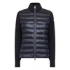 Moncler Padded Quilted Shell And Cotton-jersey Down Jacket In Blue