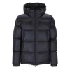 Moncler Hooded Zip Jacket In Blue