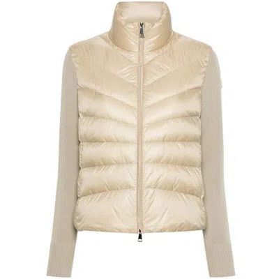 Moncler Beige Wool Jacket In Neutral